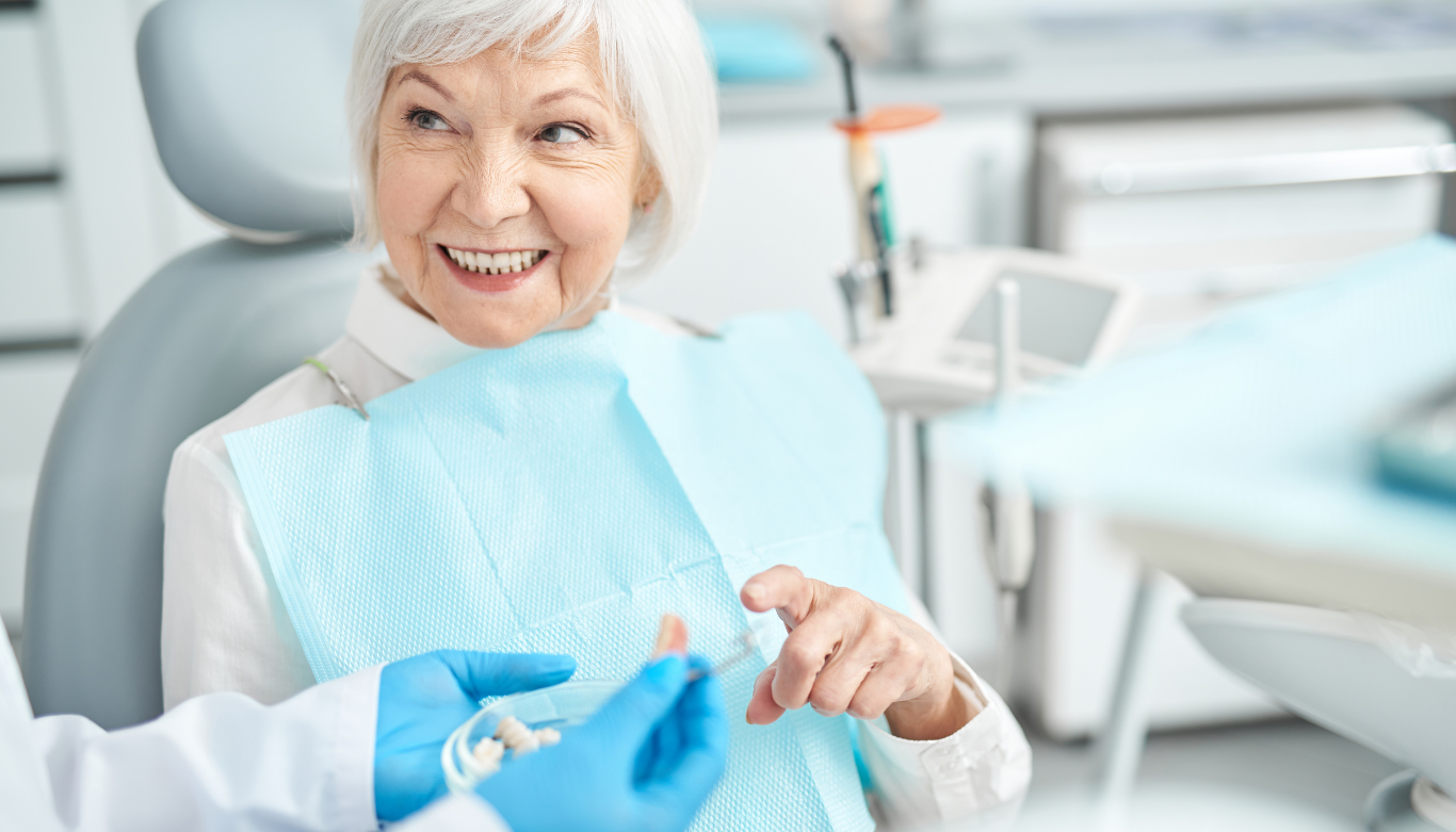 smiling patient during dental consult at divine dental care
